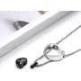 Urn Necklace for Baby Boy Ashes Baby Feet Ash Pendants Cremation Jewelry I Love You to The Moon and Sun Back