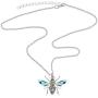 DUOWEI Enamel Honey Bee Necklace Charms Insect Bee Pendant Jewelry Gifts for Women Teen Girls Kids