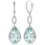 Gem Stone King 925 Sterling Silver Long Drop Dangle Elegant Wedding Bridal Chandelier Teardrop Earrings For Women (2 Inch Pear Shape 16X12MM, 20.00 Cttw) Gem Stone King 925 Sterling Silver Long Drop Dangle Elegant Wedding Bridal Chandelier Teardrop Earrings For Women (2 Inch Pear Shape 16X12MM, 20.00 Cttw)