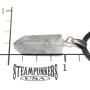 Steampunkers USA Hexagon World - 22mm Bullet Point Rare Smoky Quartz Clear Grey White - 20-22 Inch Adjustable Black Cord – Crystal Gemstone Collectibles Carved Necklace Handmade Charm