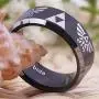 Cloud Dancer Free Custom Engraving The Legend of Zelda Ring- Crest and Triforce Ring Black Tungsten Carbide Wedding Bands Ring Cloud Dancer Free Custom Engraving The Legend of Zelda Ring- Crest and Triforce Ring Black Tungsten Carbide Wedding Bands Ring