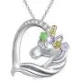 Unicorn Necklace Sterling Silver Forever Love Unicorn in Heart Pendant Necklace for Women Girlfriend Daughter Gift Unicorn Necklace Sterling Silver Forever Love Unicorn in Heart Pendant Necklace for Women Girlfriend Daughter Gift