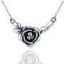 JUSTKIDSTOY I Love You Forever Rose Flower Necklace S925 Sterling Silver Flower Heart Rose Jewelry Gifts for Women Girlfriend Birthday Mothers Day JUSTKIDSTOY I Love You Forever Rose Flower Necklace S925 Sterling Silver Flower Heart Rose Jewelry Gifts for Women Girlfriend Birthday Mothers Day