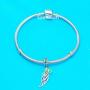 Sambaah Angel Wing Charm 925 Sterling Silver Wing Pendant Feather Charm Lucky Bracelets Charm