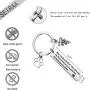 SEIRAA Veterinarian Gifts Veterinary Medicine Graduation Gift Medical Caduceus Charm Keychain with Paw Print Vet Tech Jewelry