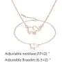 YANCHUN 2 Pieces Lucky Elephant Necklace Dainty Elephant Bracelet for Women Charm Elephant Pendant Necklace Jewelry Set BFF Gift for Girls YANCHUN 2 Pieces Lucky Elephant Necklace Dainty Elephant Bracelet for Women Charm Elephant Pendant Necklace Jewelry Set BFF Gift for Girls