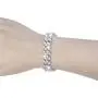 EVER FAITH Womens Round Full Cubic Zirconia Bridal Tennis Bracelet Clear Silver-Tone EVER FAITH Womens Round Full Cubic Zirconia Bridal Tennis Bracelet Clear Silver-Tone