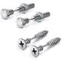 JOVIVI 2 Pairs Punk Stainless Steel 16G Silver Black Screw Stud Earrings for Men Women Body Piercing Jewelry JOVIVI 2 Pairs Punk Stainless Steel 16G Silver Black Screw Stud Earrings for Men Women Body Piercing Jewelry