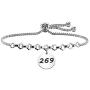 KUIYAI Vegetarian Jewelry 269 Pendant Bracelet Vegan Bracelet Herbivore Veg Symbol Bangle for Women