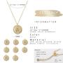 Fettero Disc Necklace Gold Initial Diamond CZ Pave Letter Coin Pendant Dainty Chain 14K Gold Plated Minimalist Simple Boho Personalized Jewelry Gift for Women