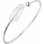 ONE A DAY 925 Silver Leaf Bracelets Feather Cuff Bangles & Bracelets Accessories for Girls Women Gift Jewelry