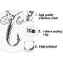 Dletay Fish Hook Cremation Necklace for Ashes Memorial Pendant Stainless Steel Keepsake Jewelry