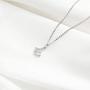 MONOZO Initial Necklace for Women Girls, 14K White Gold Plated Dainty Necklace with Initials, Letter Cubic Zirconia Monogram Small Initial Necklace Gifts for Women Teen Girls BFF Friendship