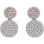 Izaara 925 Sterling Silver White Round CZ Disc Shape Dangle Earrings for Women and Girls