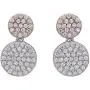 Izaara 925 Sterling Silver White Round CZ Disc Shape Dangle Earrings for Women and Girls