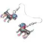 DOWAY Enamel Alloy Lovely Beagles Earrings for Women Girl Kids Dangle Drop Fashion Cute Pet Dog Jewelry Charm Gift
