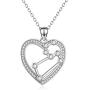 YFN Sterling Silver 12 Zodiac Constellation Necklace Heart Pendant for Women Jewelry Gifts