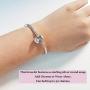 LONAGO Jewelry Moments Round Clasp Snake Chain Charm 925 Sterling Silver Bracelet Fit Pandora Charm Birthday Gift for Women Mom