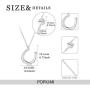 POPKIMI Lucky Horseshoe Necklace Sterling Silver Horse Gifts for Women Pendant Jewelry Valentines Day 18+2