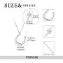 POPKIMI Lucky Horseshoe Necklace Sterling Silver Horse Gifts for Women Pendant Jewelry Valentines Day 18+2