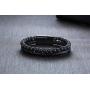 MEALGUET Mens Inspirational Bible Verse Bracelets Lava Rock Bead Bracelet Healing Balancing Braided Leather Wristband with Magnetic Clasp
