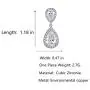 Scarlvambo Wedding Dangle Earrings Womens Cubic Zirconia Teardrop Pierced Silver-Tone Clear