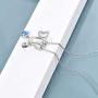 LUHE Stethoscope Pendant Necklace 925 Sterling Silver Heart Necklace Doctor Nurse Graduation Gift