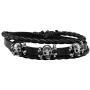 Manfnee Leather Braided Bracelet Cuff Wrap Wristband for Men Women Adjustable