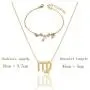 JEVI Zodiac Necklace Bracelets Studs Earring 3Pcs Jewelry Sets for Women 12 Constellation CZ Astrology Horoscope Birthday Gifts JEVI Zodiac Necklace Bracelets Studs Earring 3Pcs Jewelry Sets for Women 12 Constellation CZ Astrology Horoscope Birthday Gifts