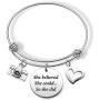Eigso Photographer Bracelet Camera Bracelet She Believed She Could Photographer Jewelry Photography Graduation Gift