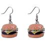 Pizza Hamburger French fries Hot dog Cola Novelty Food Stud Earring Set for Women Girls Jewelry Gifts 6 Pairs Pack