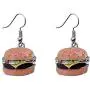 Pizza Hamburger French fries Hot dog Cola Novelty Food Stud Earring Set for Women Girls Jewelry Gifts 6 Pairs Pack