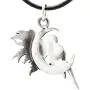 Trilogy Jewelry Pewter Fairy Celestial Crescent Moon Pendant on Black Necklace Cord with Clasp Trilogy Jewelry Pewter Fairy Celestial Crescent Moon Pendant on Black Necklace Cord with Clasp
