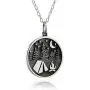 Sterling Silver Camping Charm Necklace with Tent Trees Campfire Moon and Stars, 18'' Chain Sterling Silver Camping Charm Necklace with Tent Trees Campfire Moon and Stars, 18'' Chain
