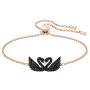 SWAROVSKI Iconic Swan Bracelet Multi/Rose Gold/Black/Clear Crystal MD