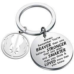 SEIRAA Movie Inspired Jewelry Pendant Movie Fan Gift Always Remember You’re Braver Than You Believed Key Chain