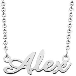 Moonlight Collections 925 Sterling Silver Custom Pendant Personalized Name Necklace