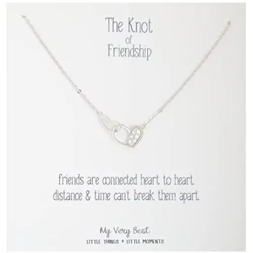 My Very Best Knot of Friendship Double Heart Necklace My Very Best Knot of Friendship Double Heart Necklace