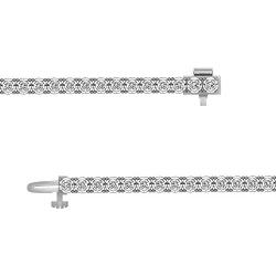 La4ve Diamonds 1.00 Carat Real Diamond Circle Link Tennis Bracelet (J, I3) Rhodium Plated Over Sterling Silver Illusion Set Miracle Plate Wedding Fashion Jewelry (White, Yellow, Rose Gold Tone)