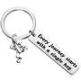 ENSIANTH Every Journey Starts with A Single Hop Keychain Frog Lover Gifts Travel Quote Motivational Jewelry Graduation Student Gift