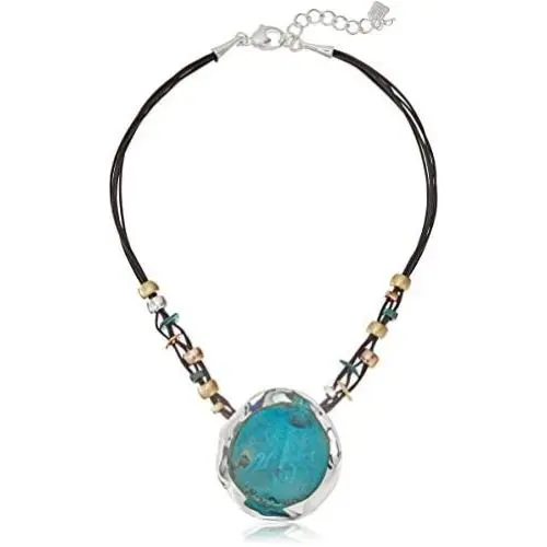 Robert Lee Morris ''Femme Petal Patina Sculptural Pendant Necklace
