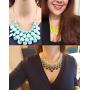 LOYALLOOK Fashion Bib Chunky Necklace Floating Bubble Collar Necklaces Teardrop Earring Necklace Vintage Statement Jewelry Set,4 Set
