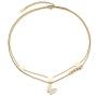 NEULRY Golden Butterfly Necklace18K Plated Choker Handmade Delicate Dainty Snake Calvice Chain for Women and Girl Gifts