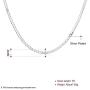Metmejiao 4mm Curb Mens Necklace Silver Chain Flat Cuban Silver Jewelry - Neck Link Chains Unisex Solid Sterling Silver Chain Necklace (24)