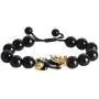 Handmade Carved Mantra Stone Pi Xiu Feng Shui Black Obsidian Wealth Lucky Bracelet for Women Men Adjustable 14K Gold Plated Braided Rope Amulet Bracelet Protection Jewelry Handmade Carved Mantra Stone Pi Xiu Feng Shui Black Obsidian Wealth Lucky Bracelet for Women Men Adjustable 14K Gold Plated Braided Rope Amulet Bracelet Protection Jewelry