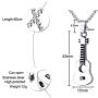 Starchenie Urn Guitar Pendant Necklace Ashes Holder in Stainless Steel for Men Women