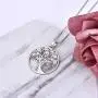 YL Tree of Life Necklace, Heart Family Tree Pendant, Sterling Silver Birthstones Jewelry Gift for Women