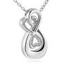 Infinity Cremation Urn Necklace Jewelry for Women Memorial Urn Necklace Infinite Cremation Jewelry for Ashes Keepsake Locket