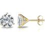 14K Gold Plated Sterling Silver Cubic Zirconia Stud Earrings for Women