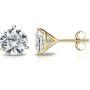 14K Gold Plated Sterling Silver Cubic Zirconia Stud Earrings for Women